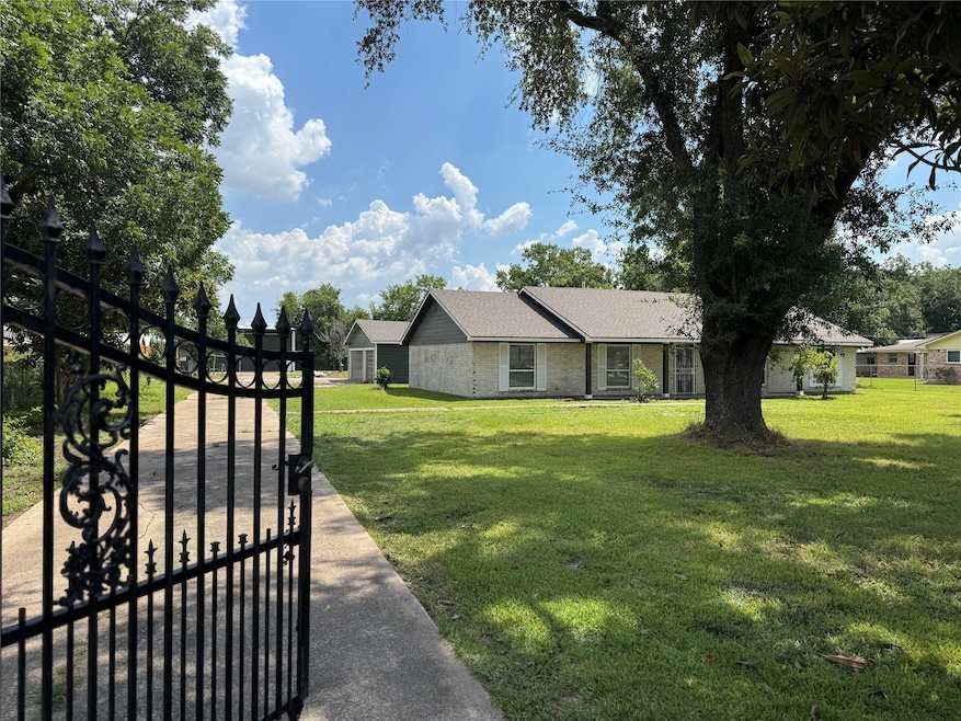 Gated one-story ranch house