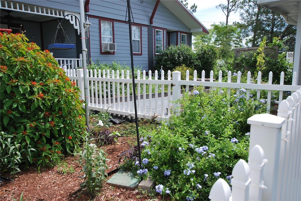 Garden as you enter main house at left.