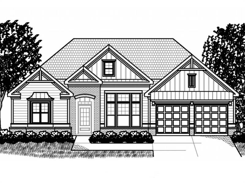 B&W Rendering. Not actual home. Sample same plan.