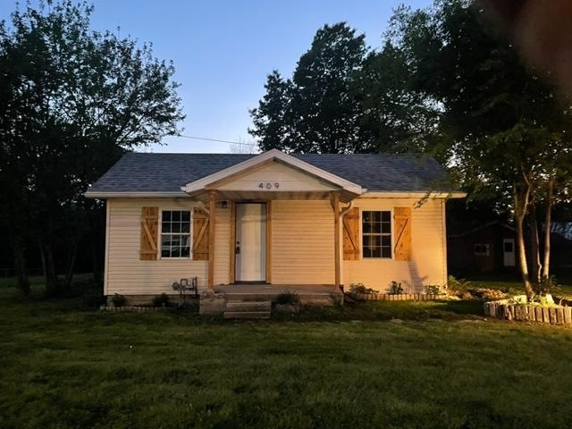 Evening front elevation