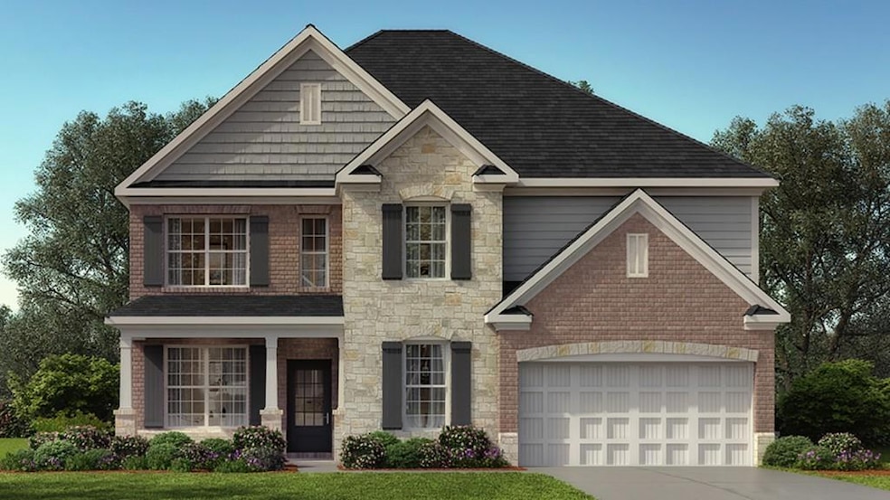 RENDERING of plan and elevation.