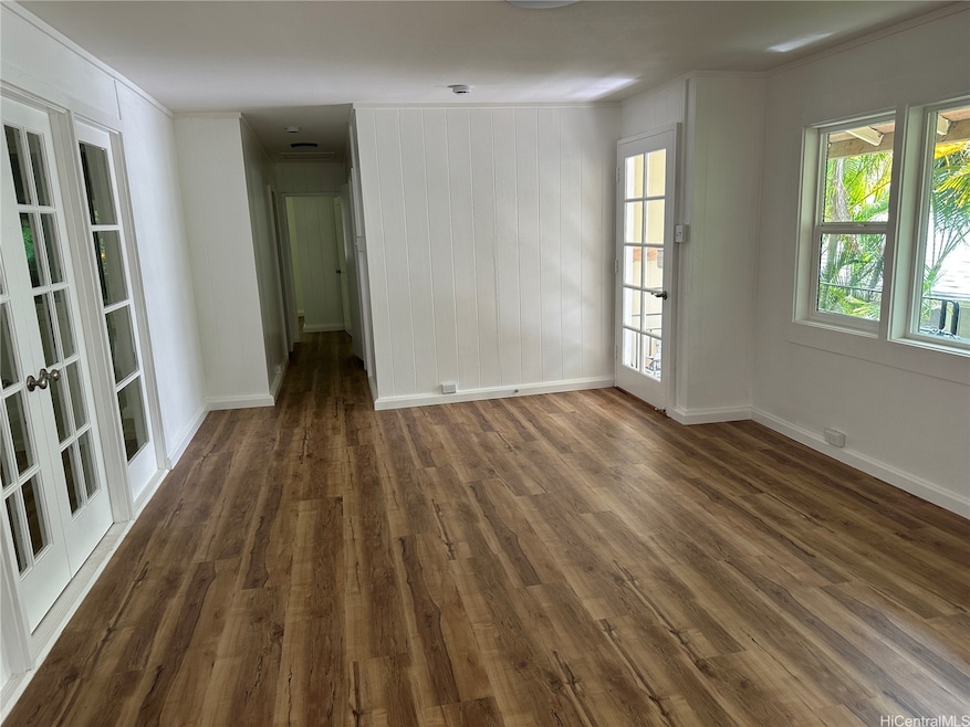 Living Room with French doors to Office or Study