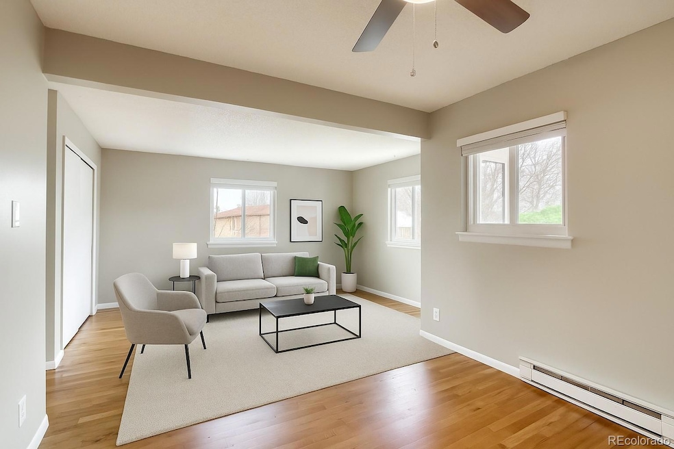 Virtually staged living area