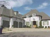 The brick exterior of this home was whitewashed wi