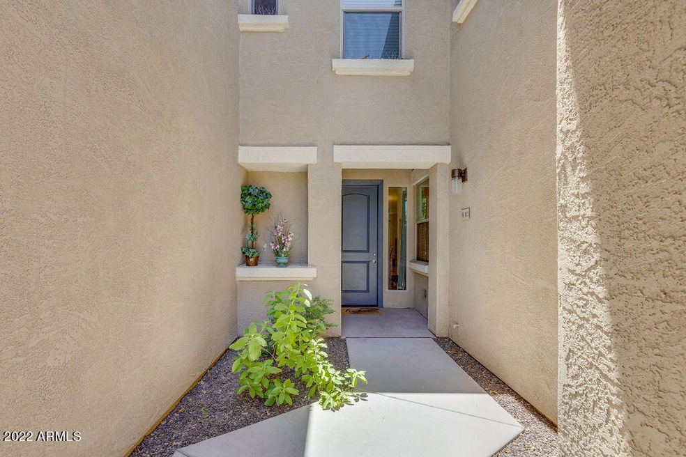 Manicured front courtyard