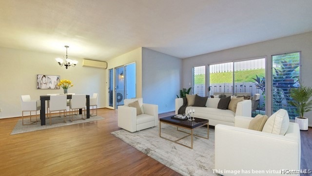 Dining and living area w/ split a/c and large lana