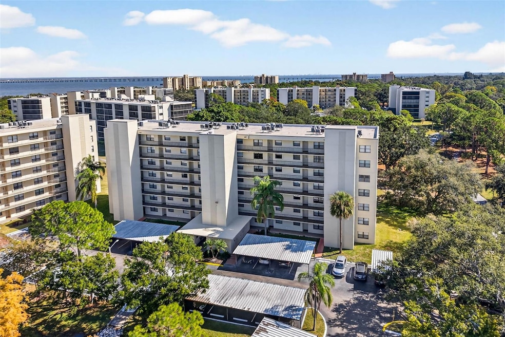 Aerial front view of Cove Cay Village Building 800