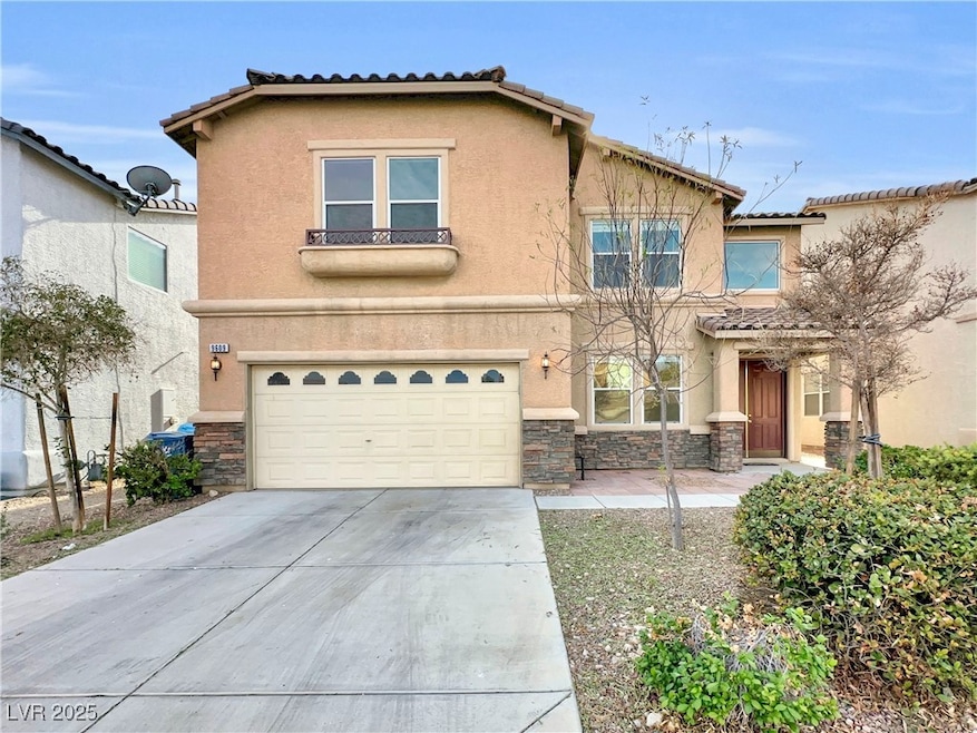 Two car garage with windows. double door at front