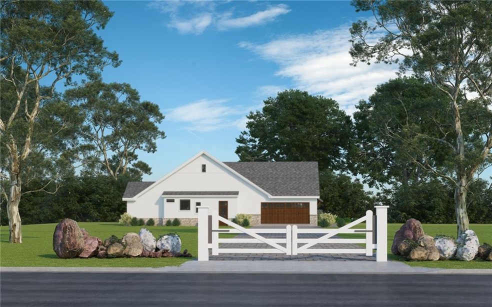 Sample rendering of home placed behind the existin