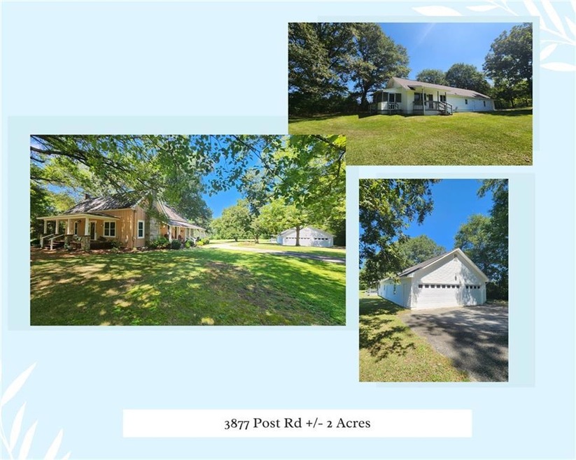 Main house, guest house and garage.