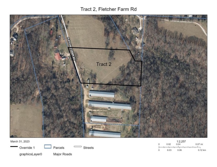 The 3 poultry houses closest to Tract 2 have been