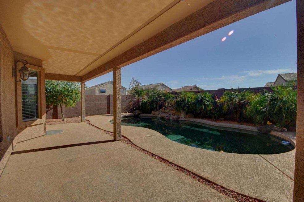 Backyard with Pool and Large Covered Pat
