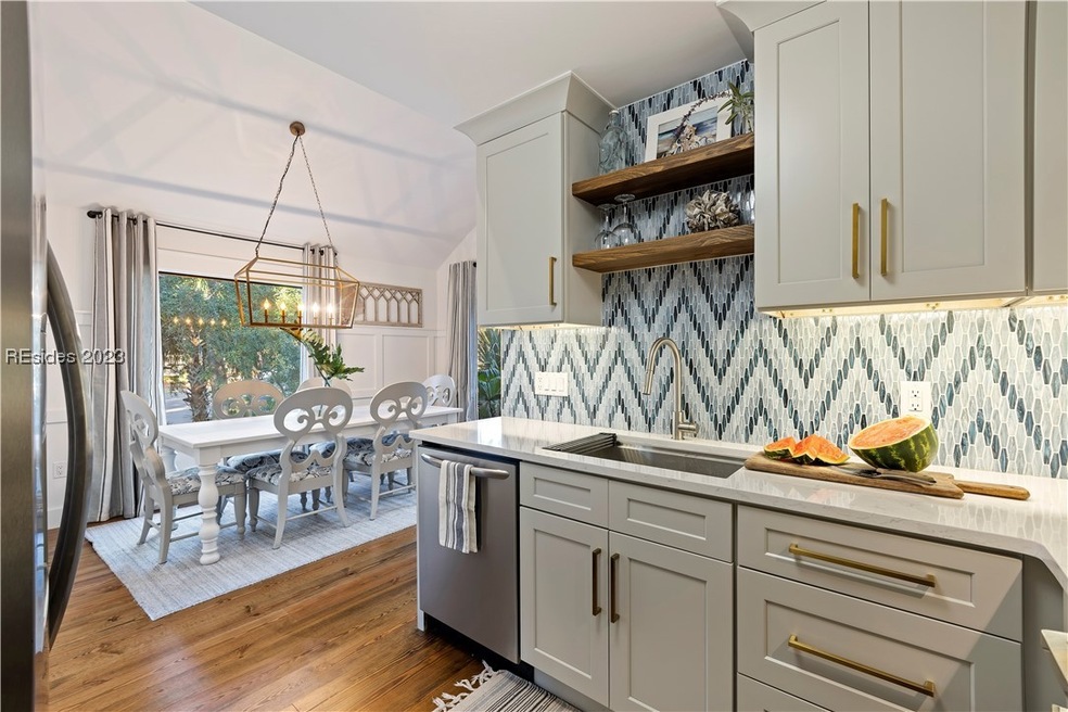 Brand new kitchen with stainless steel appliances,