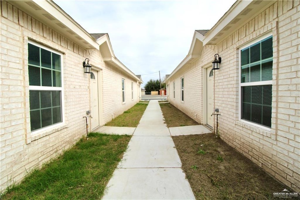 View of home's exterior with brick siding
