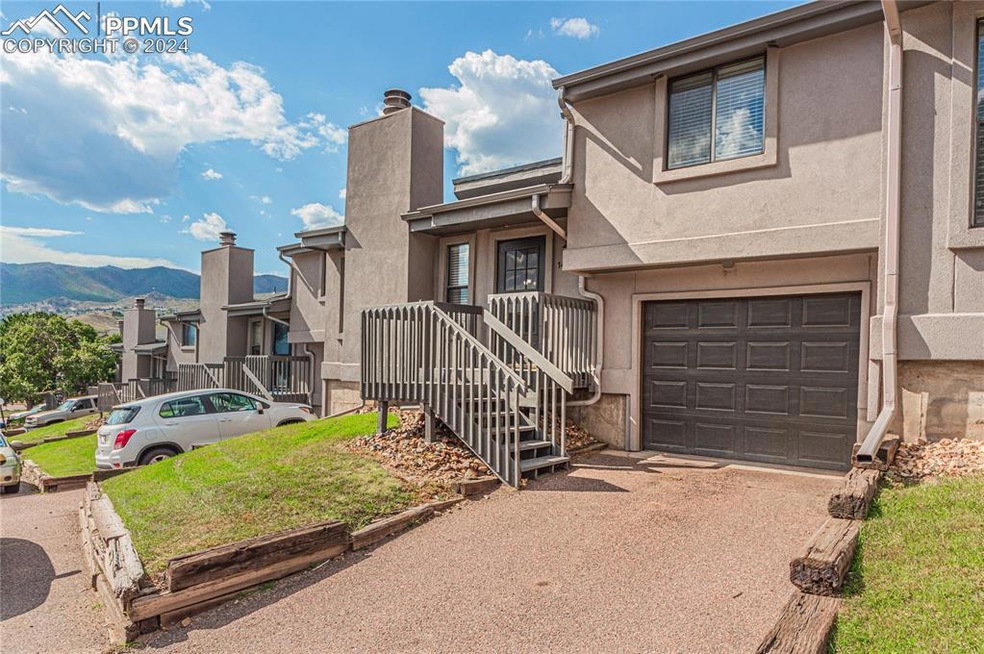 View of front of house featuring a mountain view a