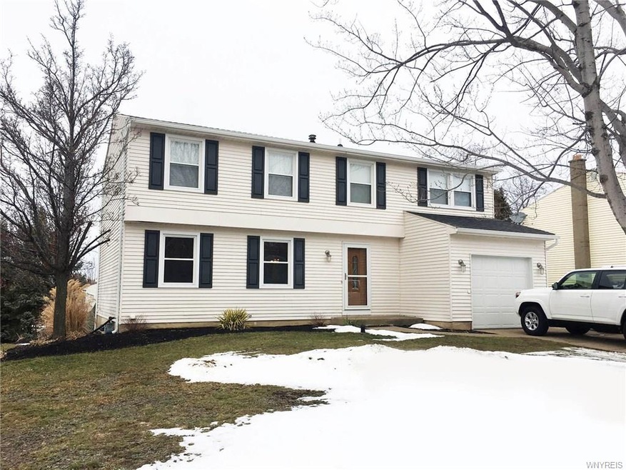 Front of home, large corner lot