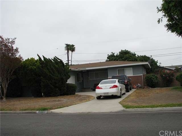 In the front of the house