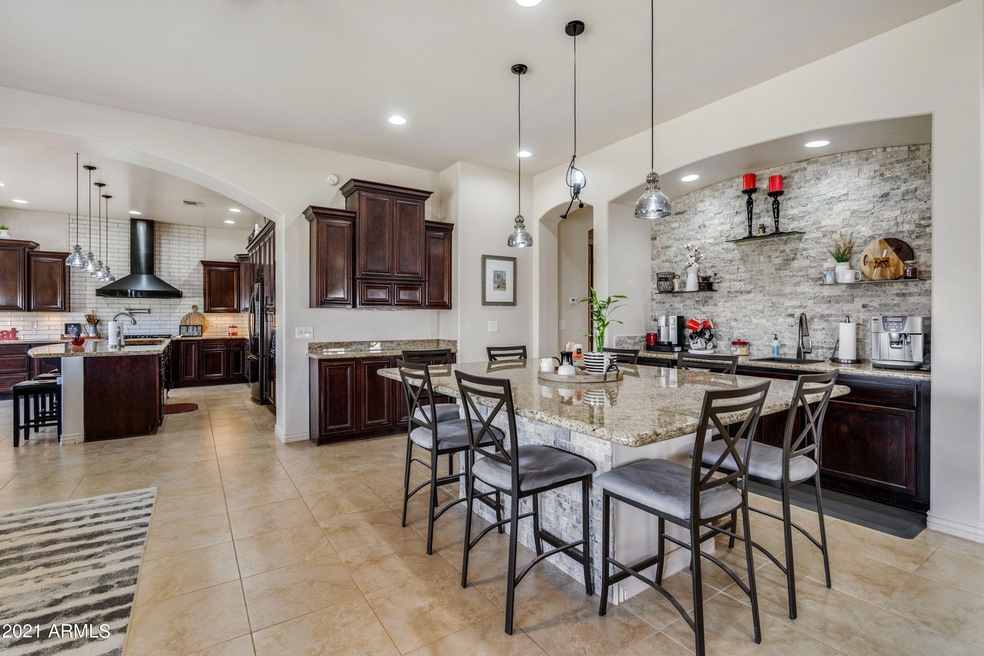 coffee bar and kitchen