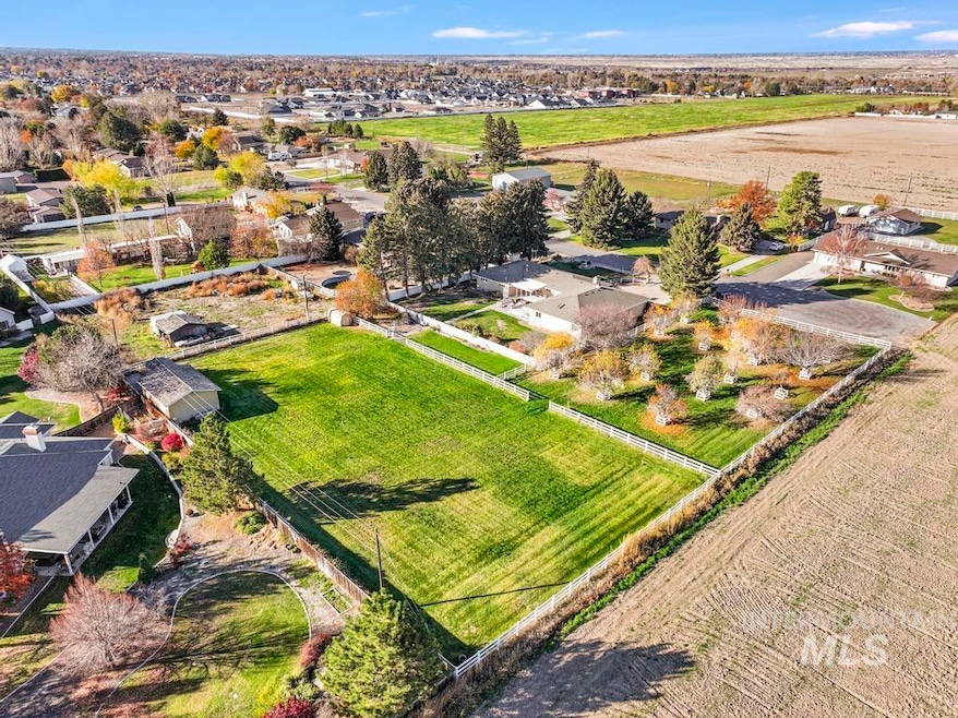 Aerial view of residential area