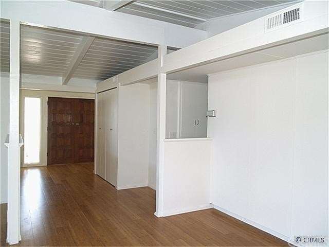 View of entry hall into living room area