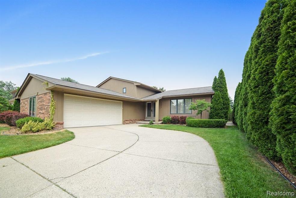 Side-entry garage with built-in cabinets