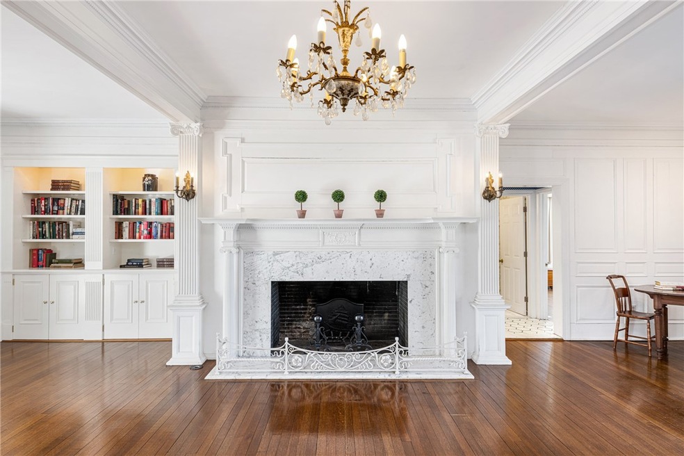 The elegant grand room is the heart of this first-
