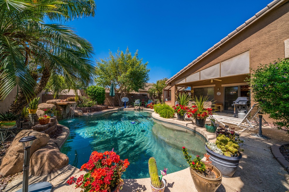 Backyard Oasis with Waterfall