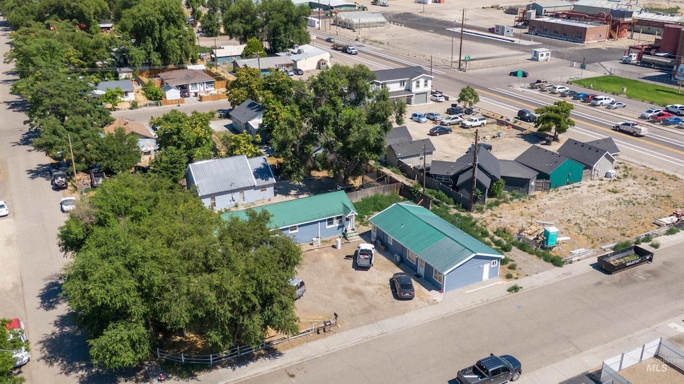 Aerial view of residential area