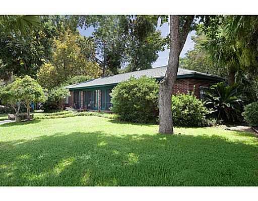 Exterior Front. Large corner lot on Tybee Island