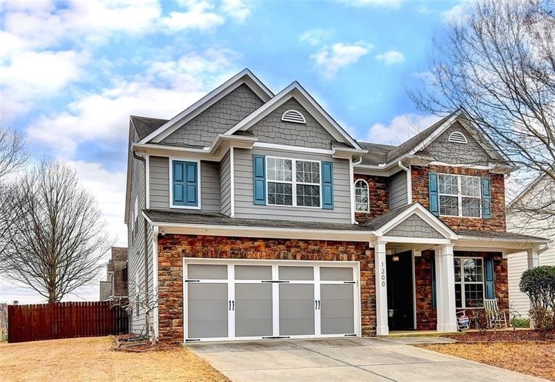 Beautiful craftsman style home with stone accents