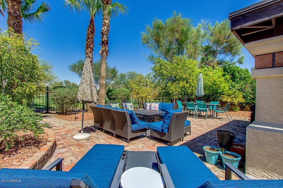Backyard overlooking golf course