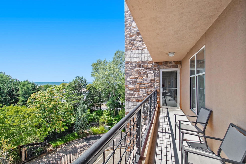 Lake view balcony