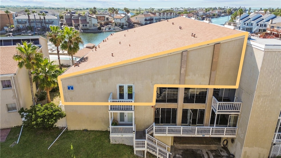 2 story end unit with canal view on second floor!