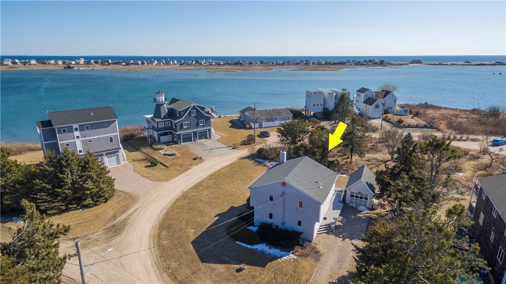 South facing views of Winnapaug Pond and the Atlan