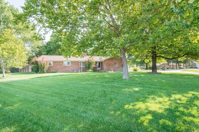 Beautiful yard with mature trees