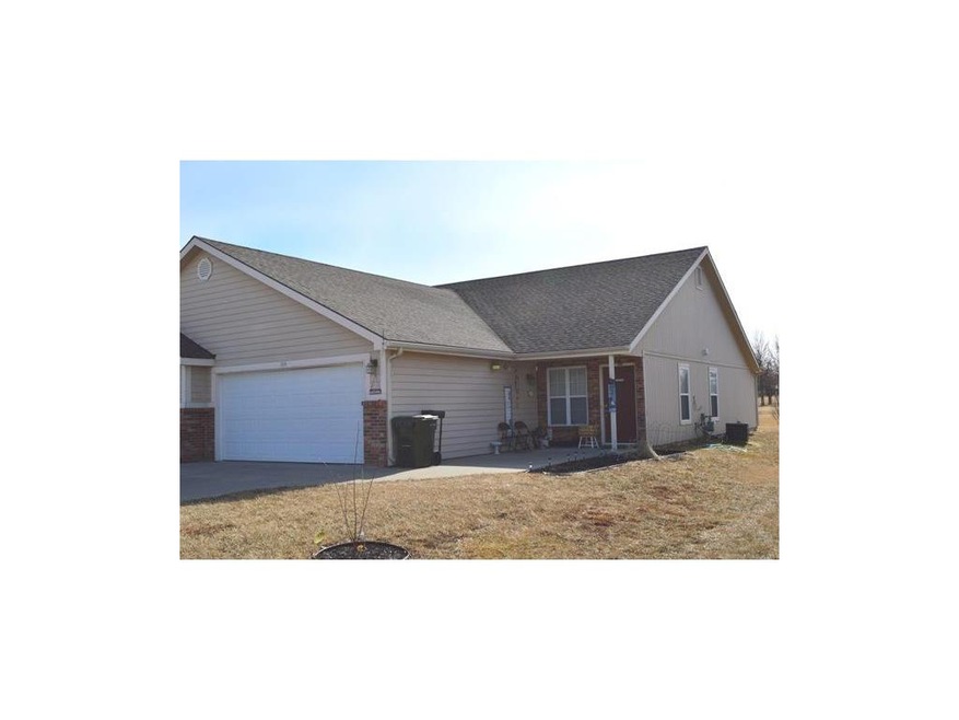 Nice flat lot and 2 stall garage. Patios front and