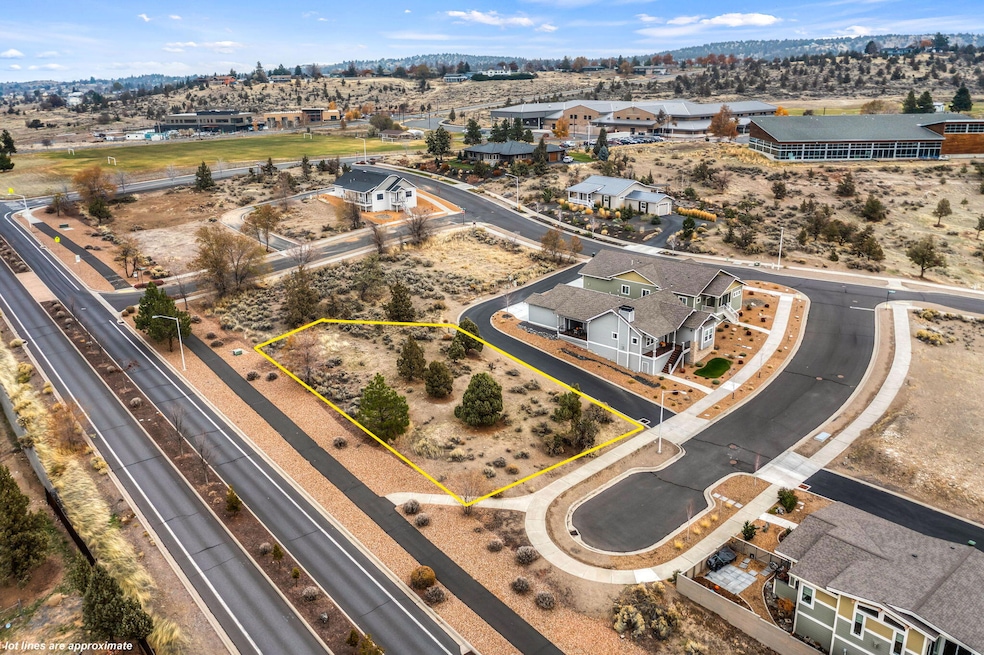 Aerial of Lot with Approx Lot Lines