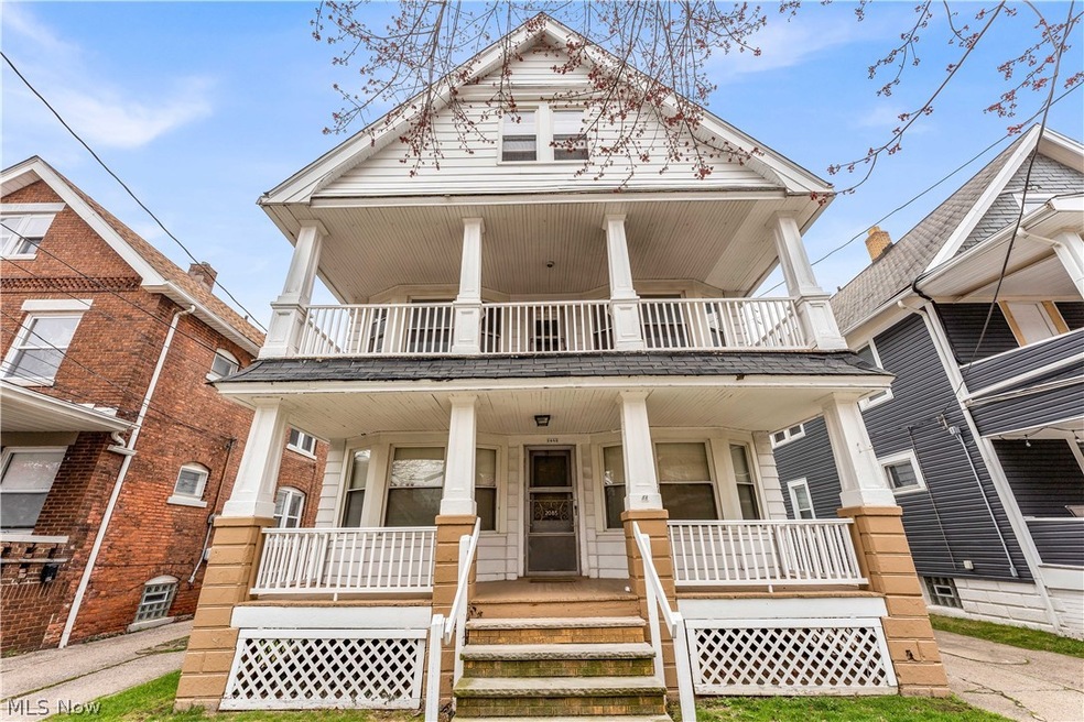 View of front of house with covered porch