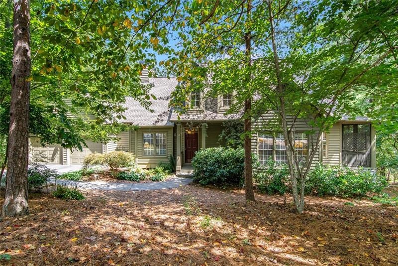 Sprawling home tucked right into nature.
