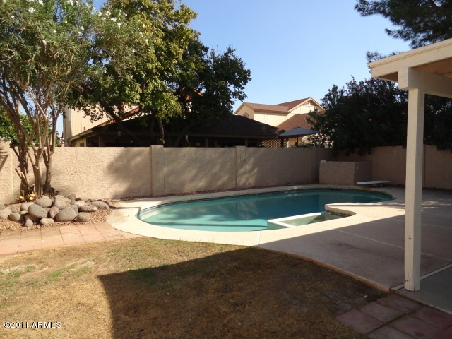 Spacious backyard