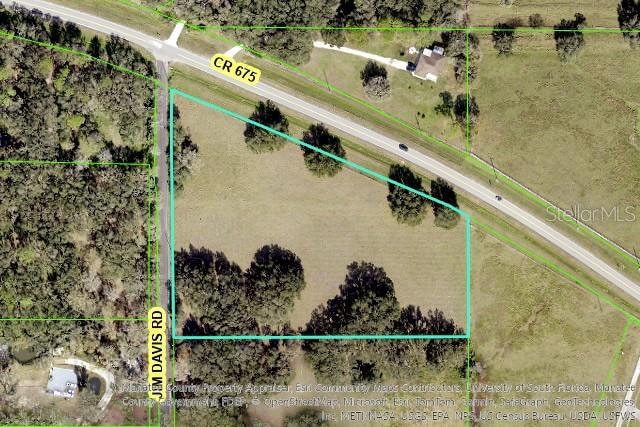 Aerial of lot, Jim Davis & CR 675 frontage