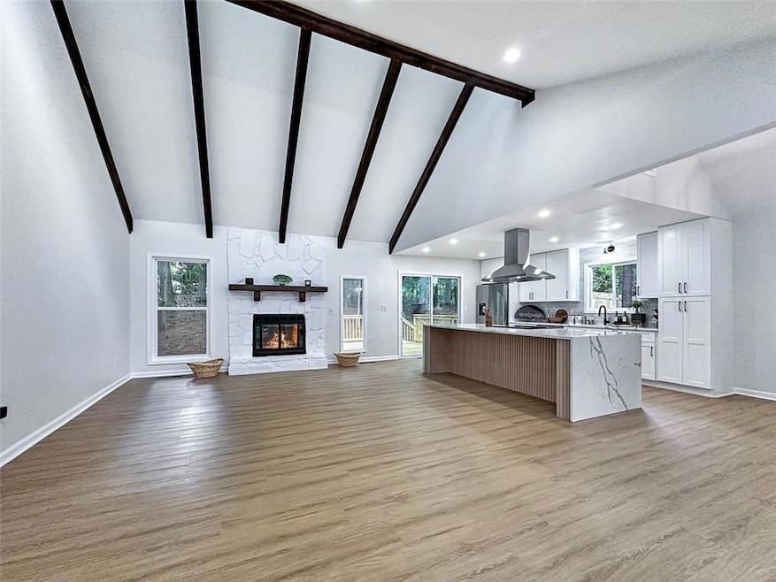 Great Room Open to Kitchen & Dining Room