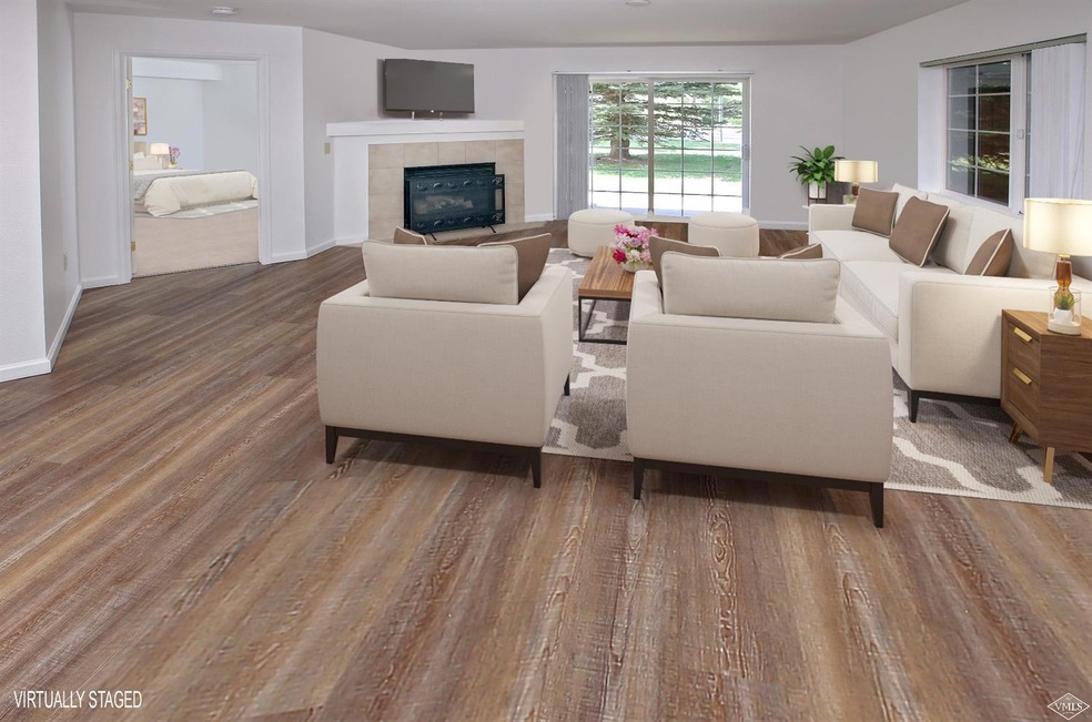 Virtually staged living room