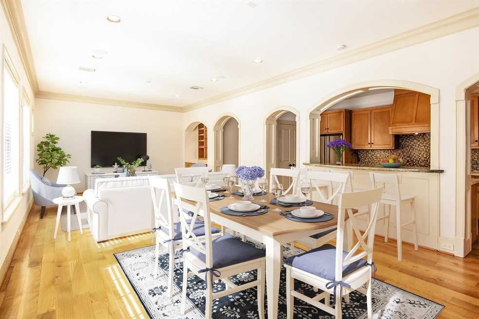 2217 Nantucket Unit C, open concept living dining on 1st floor. Virtually staged