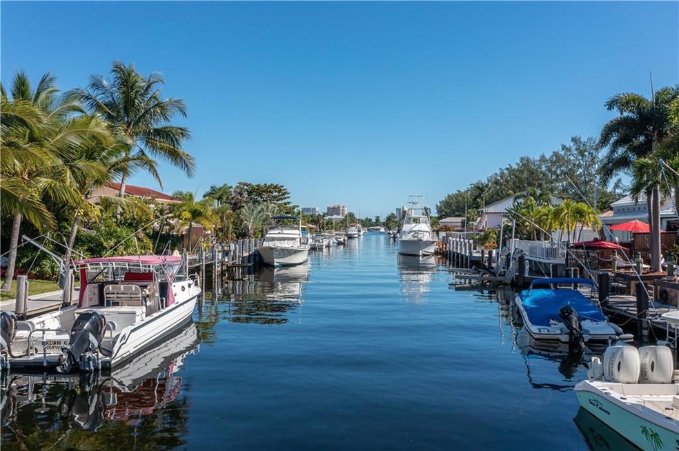 Sparkling canal leads to the Intracoastal Waterway
