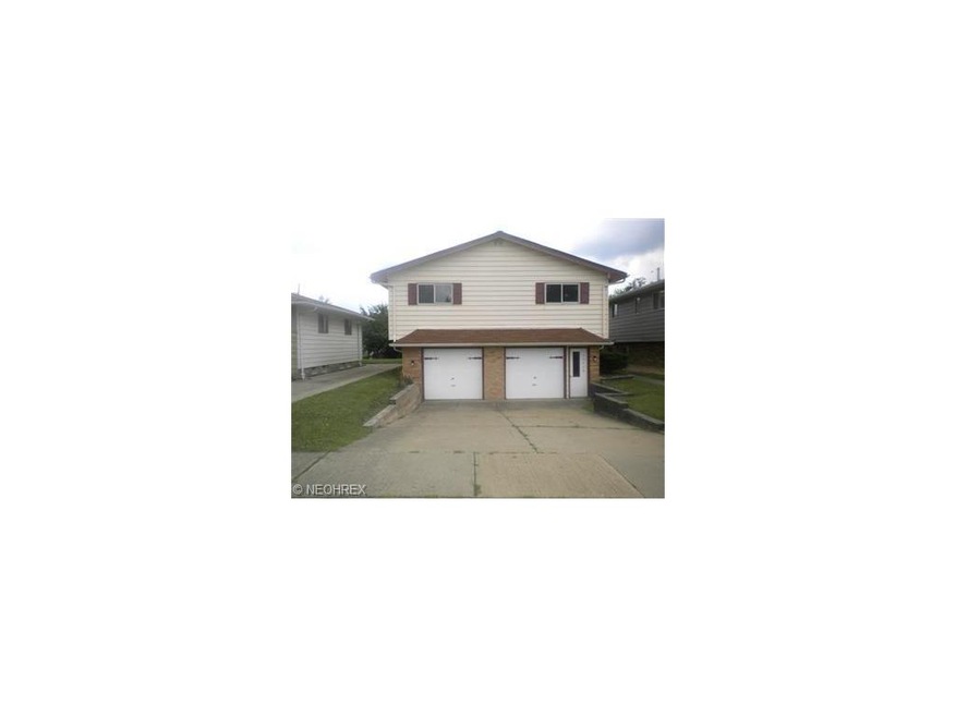 Front of house showing double garage
