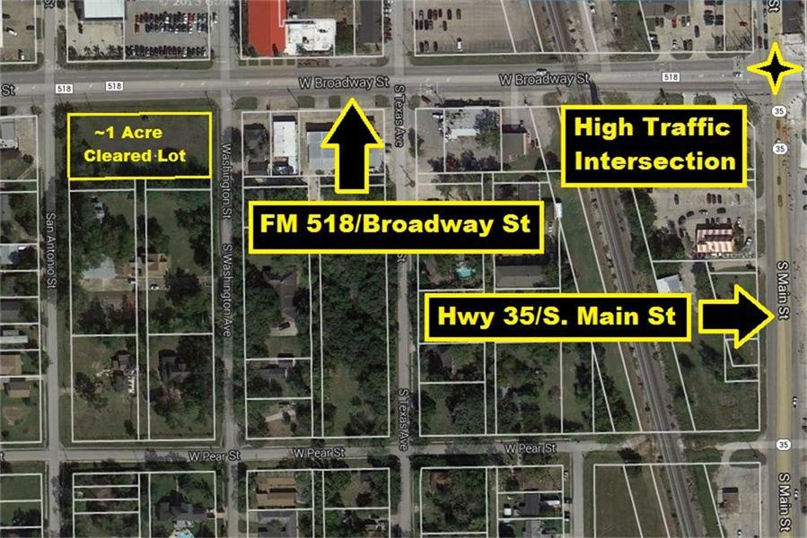 High Traffic Area Close to major Intersection of FM 518 & Hwy 35.