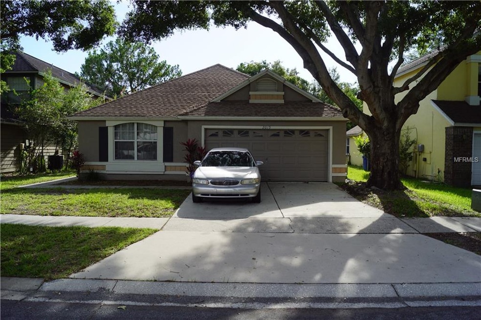 Front of house 2 car garage