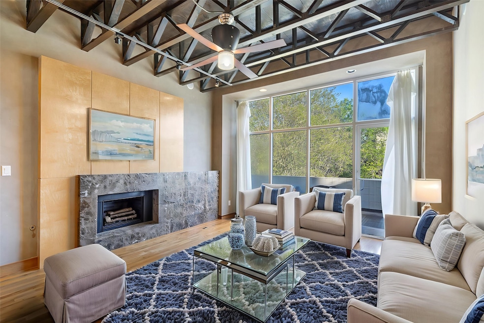 Modern Living space (approx. 17x15)
features high