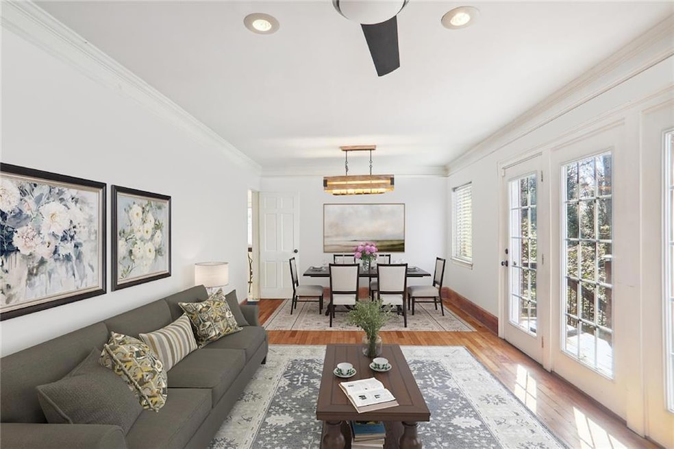Living room is bright and airy!